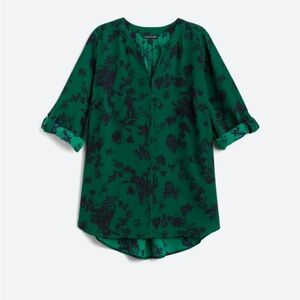 41 HAWTHORN- FAUX LEATHER DETAIL 3Q SLV BLOUSE (REF KARIE)- 1X-Stitch Fix item